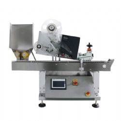 Horizontal way desktop labeling machine