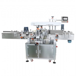 Flat bottle labeling machine